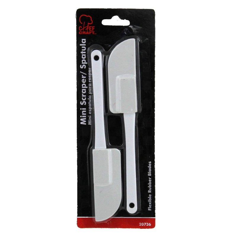 Chef Craft Basic Plastic Pan Scraper, 3 inch Length 2.5 inch Wide, White