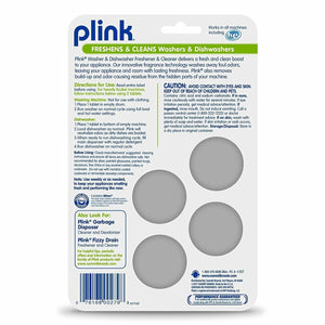 Plink Clothes Washer & Dishwasher Odor Freshener and Cleaner - 4 Lemon Tablets