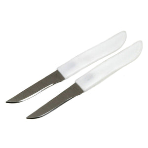 Chef Craft 2pc Stainless Steel Blade Paring Knives Set - White