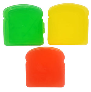 Handy Housewares Plastic Sandwich Holder Container - Great for Lunch Boxes