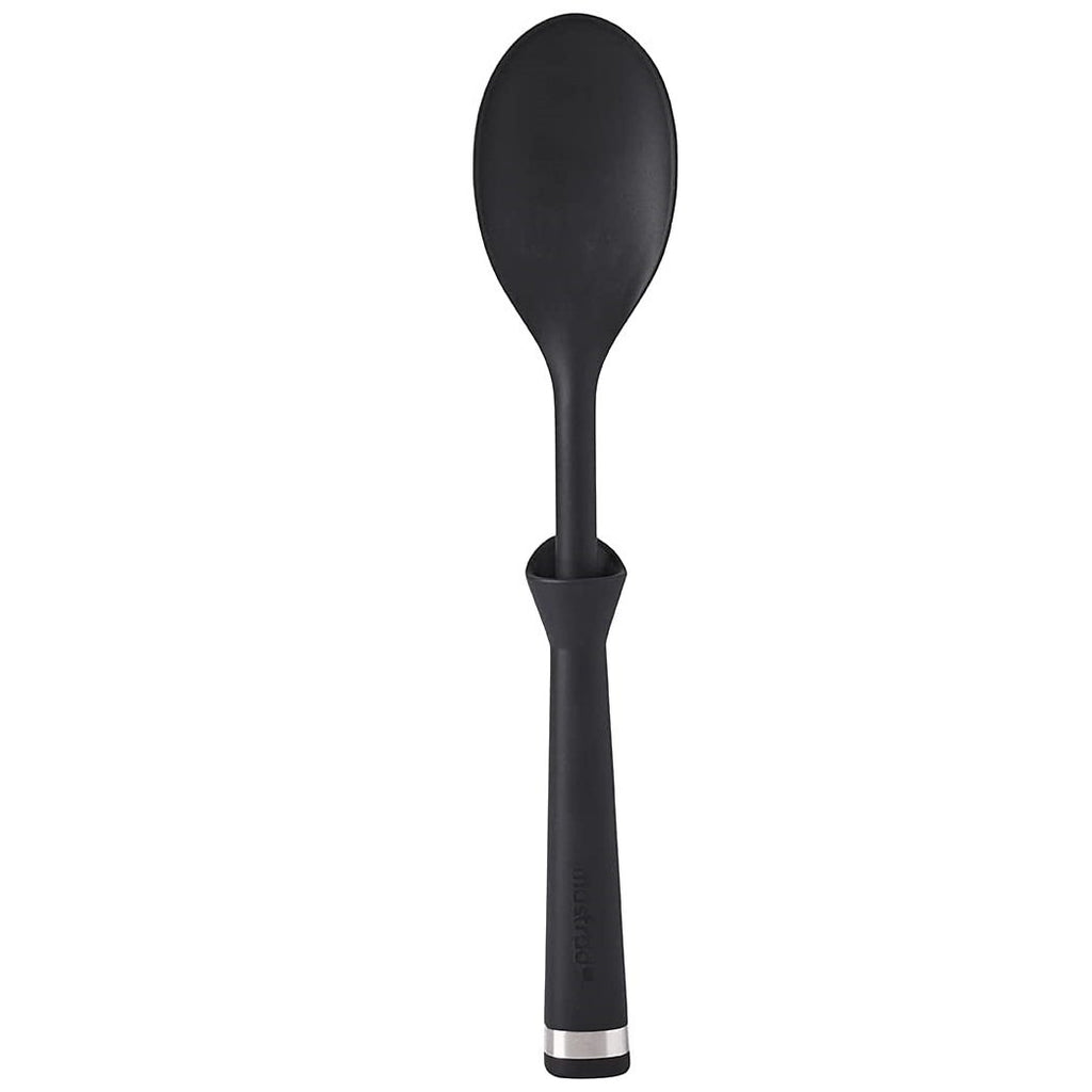 Mastrad 12" Silicone Standing Spoon - Self Balancing Spoon Stands On Its Own - No Mess, No Spoon Rest