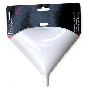 Chef Craft 5" Plastic Folding Funnel - Folds for Easy Storage, Great for Liquids & Powders