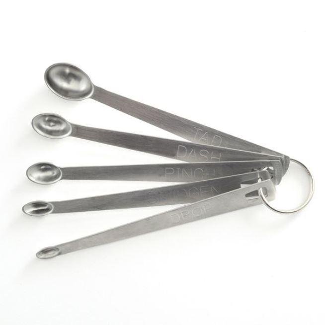 Norpro 5pc Mini Stainless Steel Measuring Spoons Set - Tad, Dash, Pinch, Smidgen and Drop