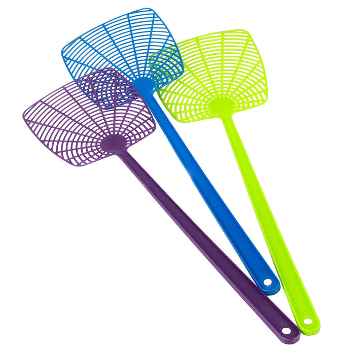 Chef Craft 18" Light Plastic Fly Swatter 3pc Set with Hanging Hole
