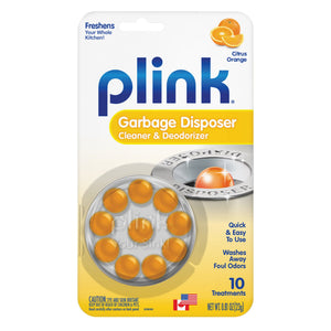 Plink Garbage Disposal Cleaner & Disposer Deodorizer 20 Treatment Pack - Orange and Lemon Scent Combo