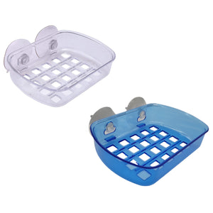 Handy Housewares Clear Plastic Wall Mount Shower / Bath Soap Bar Holder Dish wth Suction Cups