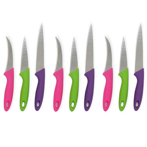 Handy Housewares 3 Piece Multi-Purpose Kitchen / Paring Knife Set - Great for Cutting Fruits Vegetables Meat and More