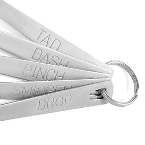 Norpro 5pc Mini Stainless Steel Measuring Spoons Set - Tad, Dash, Pinch, Smidgen and Drop