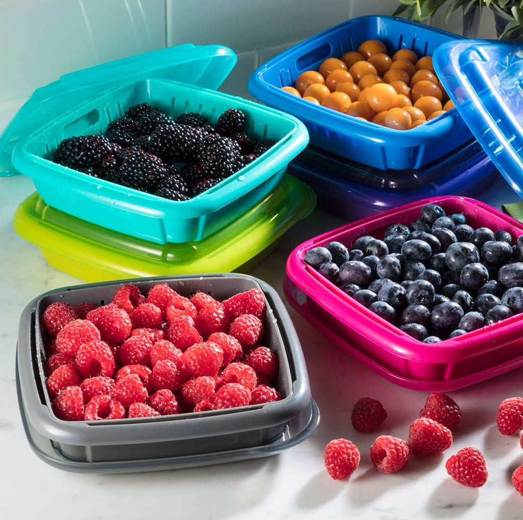 Hutzler Bitty Box Berry Keeper, Berry Colander & Saver Container, 9oz / 1 Cup Capacity
