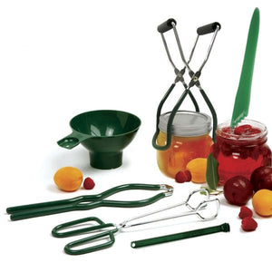 Norpro 6 Piece Canning Essentials Set - Includes Magnetic Lid Wand, Bubble Popper / Measurer, Jar Lid Opener, Jar Lifter, Tongs and Wide Mouth Funnel
