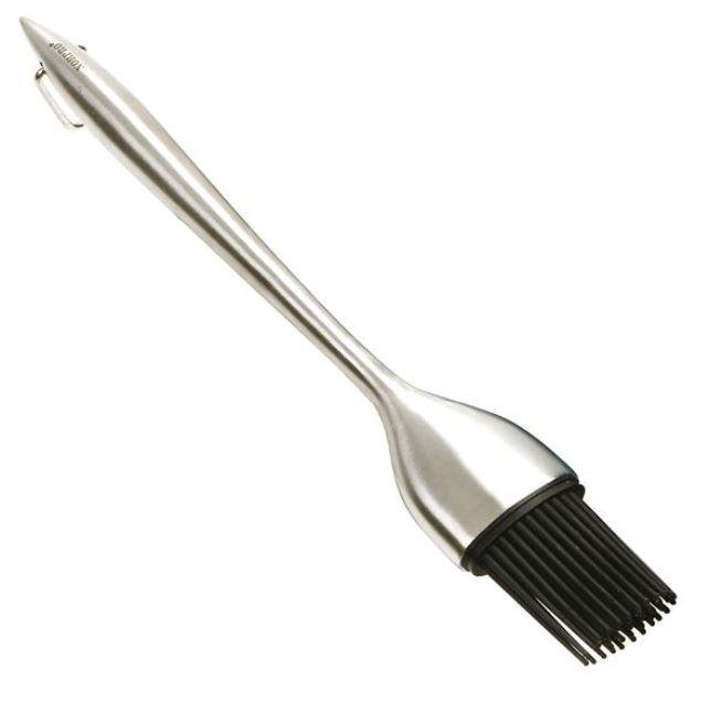 Norpro 12" Long Stainless Steel Handle Silicone BBQ Basting Brush