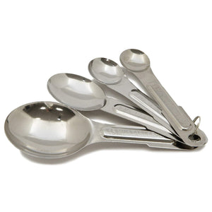 Chef Craft 4 Piece Nesting Stainless Steel Measuring Spoon Set - 1/4 Teaspoon to 1 Tablespoon
