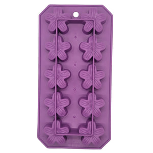 Chef Craft Flexible Thermoplastic 10-Cube Ice Cube Tray - Fun Flower Shapes