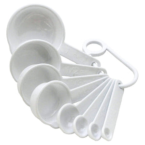 Chef Craft 8pc Plastic Measuring Cups & Spoons Set - 1/4 tsp, 1/2 tsp, 1 tsp, 1 tbsp, 1/4 cup, 1/3 cup, 1/2 cup and 1 cup Sizes