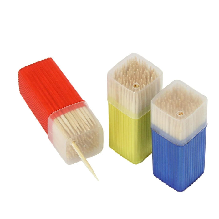 Chef Craft 3pc Toothpick Holder Set with 450 Natural Bamboo Toothpicks