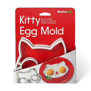 Kitty Silicone Breakfast Egg Mold - Cute Cat Shaped Egg Ring, Also great for Pancakes, Chocolate and Candy