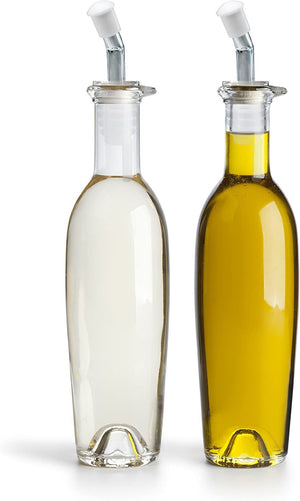 HIC Bottle Pourer Stopper with Cap 2 Pack - Wine Liquor Oil Vinegar Dispenser Pour Spout