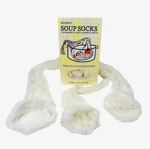 Regency Wraps Cotton Mesh Soup Socks for Making Clear Broth and Flavorful Soups - 3 Pack