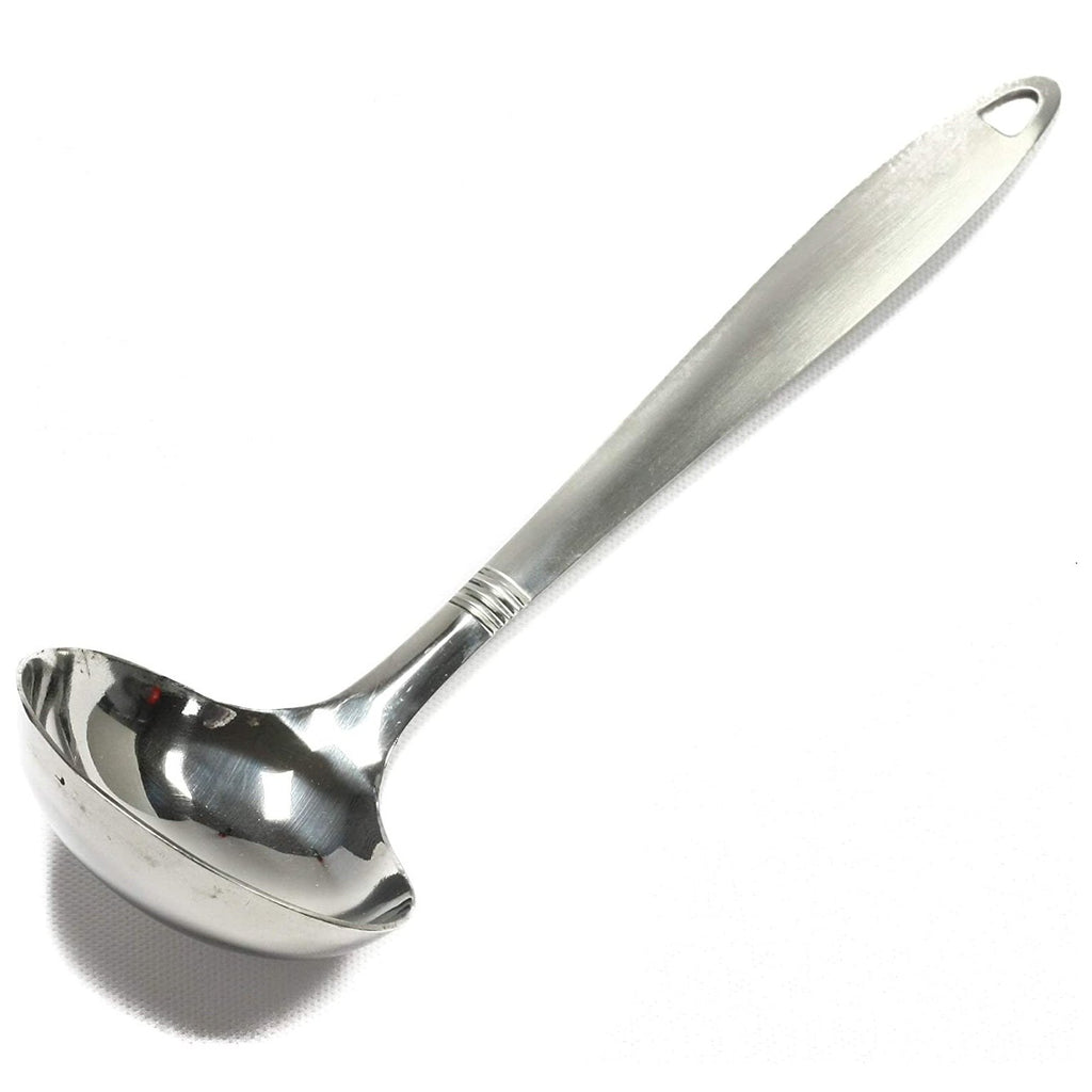 Chef Craft 11" Stainless Steel Serving Ladle with Attractive Brushed Finish Handle