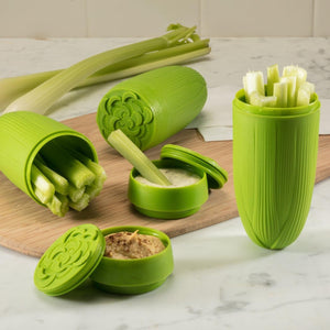 Hutzler Celery & Dip To-Go Lunch Snack Storage Container