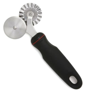 Norpro Grip-EZ 2in1 Stainless Steel Pastry Ravioli Fluted Wheel and Flat Cutter
