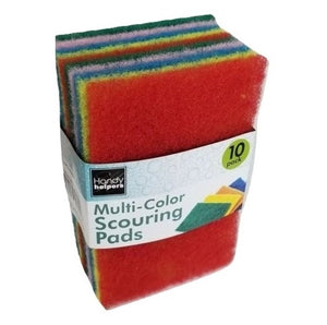 Handy Housewares 10-Piece Multi-Colored Non-Scratch Multi-Purpose Cleaning Scouring Pads
