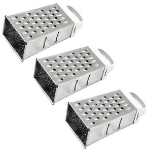 Chef Craft 6.75" Stainless Steel Pyramid Grater - 4 Different Graters In One - Coarse, Fine, Super Fine, Cheese Slicer