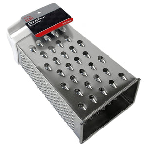 Chef Craft 6.75" Stainless Steel Pyramid Grater - 4 Different Graters In One - Coarse, Fine, Super Fine, Cheese Slicer