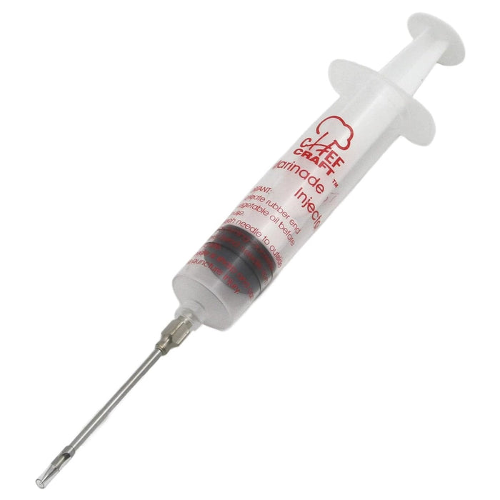 Chef Craft 1oz Meat Injector Marinade Seasoning Flavor Syringe with Stainless Steel Needle