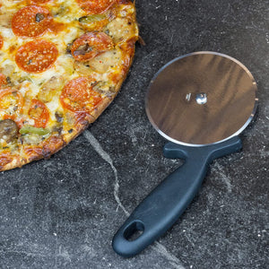 Chef Craft Jumbo Pizza Cutter with 3.25" Stainless Steel Blade Slicer Wheel and Thumb Guard