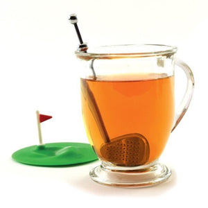 Norpro Stainless Steel Golf Tea Strainer with Cup Cover / Tea Catcher
