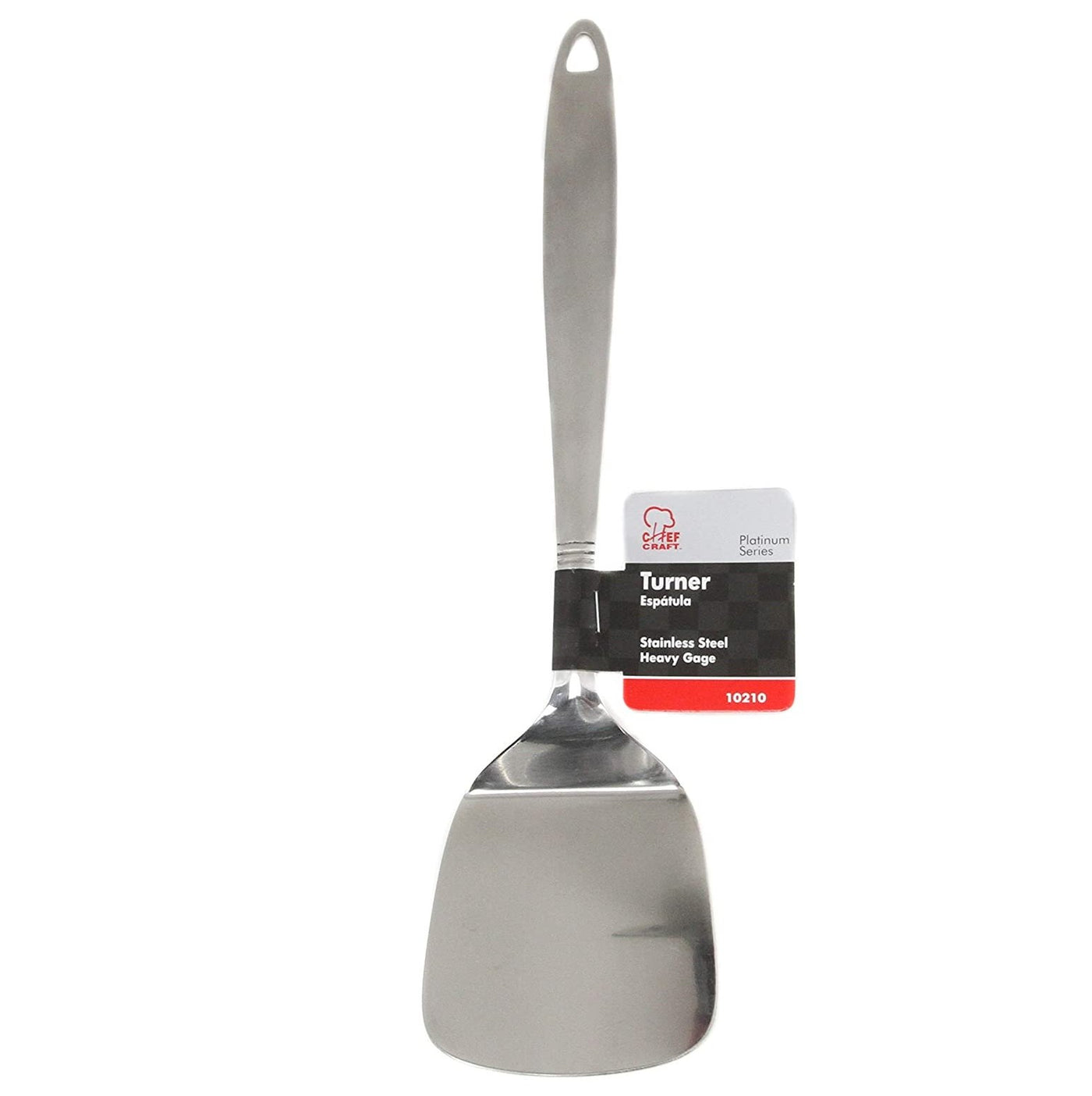 Chef Craft Heavy Duty Turner/Spatula, 13.5 inch, Stainless Steel