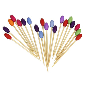Chef Craft 20pc Oval-Shaped 2.5" Party Picks - Great for Cocktails and Appetizers