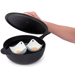 Silicone Poach Pod - Set of 2 - Heat Resistant, Floating Egg Poaching Cups for Perfectly Poached Eggs without the Mess, BPA Free Non-stick Silicone