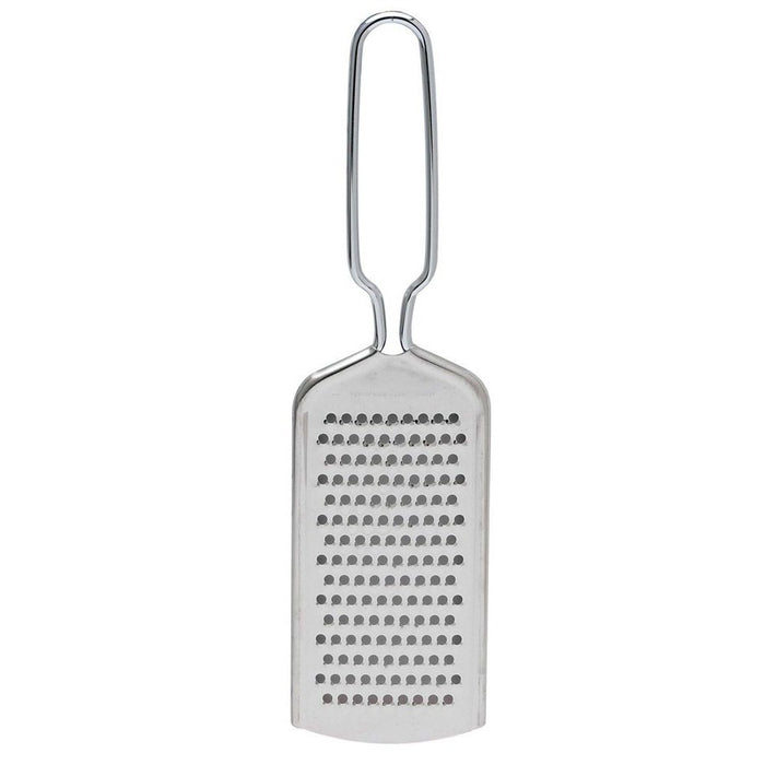 HIC 8.5" Stainless Steel Handy Grater Zester - Grates Hard & Soft Cheeses, Ginger, Chocolate, Citrus