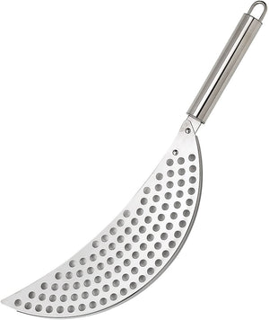 HIC 14" Stainless Steel Crescent Shaped Fry Drainer Pot Strainer