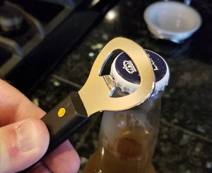 Handy Housewares Soda Pop Beer Can Punch / Bottle Opener - Easily Open Soft Drink Caps Tops Lids