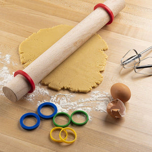 Mrs. Anderson's Baking Silicone Rolling Pin Rings - 8 Piece Set