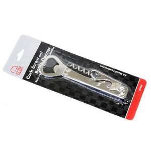 Chef Craft Combination Compact Corkscrew and Bottle Opener - Great for Travel and Camping