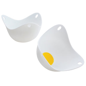 Silicone Poach Pod - Set of 2 - Heat Resistant, Floating Egg Poaching Cups for Perfectly Poached Eggs without the Mess, BPA Free Non-stick Silicone