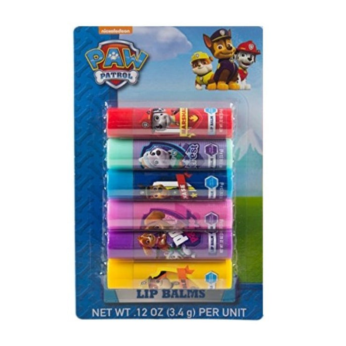 Taste Beauty 6 Piece Paw Patrol Themed Flavored Lip Balm Gift Set - Includes 6 Fruity Flavors