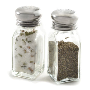 Norpro 3oz Classic Clear Glass Salt & Pepper Shaker with Stainless Steel Cap
