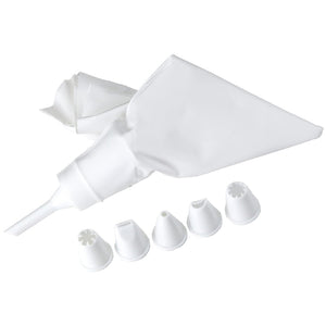 Chef Craft Cake Decorating Kit, 6 Decorative Frosting Piping Tips and Icing Pastry Bag