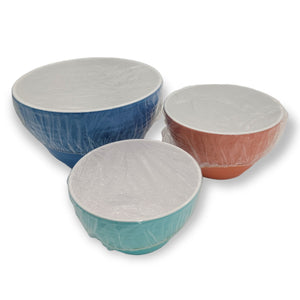 Handy Housewares 10-Piece Reusable Fitted Food Bowl Cover Set - Includes 3 Sizes Fitting From 7" to 14" Bowls