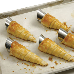 Norpro 6 pc Stainless Steel Pastry Cream Horn Baking Mold Set