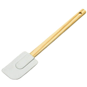 Chef Craft 11" Wood Handled Spatula with Silicone Blade - Great for Baking, Mixing, Scraping Bowls Clean