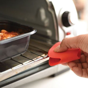 Norpro 3-in-1 Silicone Pinch Grips Set of 2 - Bottle Opener, Oven Rack Push / Pull & Mini Funnel