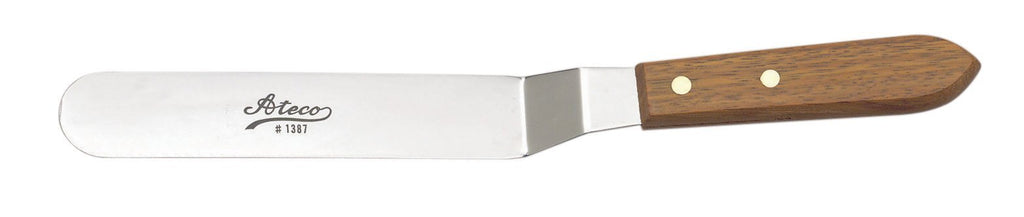 Ateco 7.5" Offset Wooden Handle Stainless Steel Blade Icing Spatula