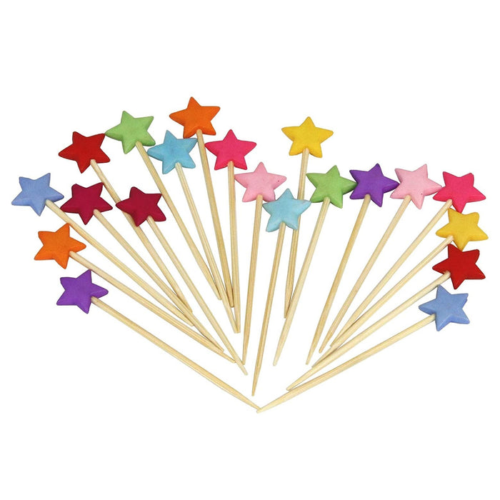 Chef Craft 20pc Star-Shaped 2.5" Party Picks - Great for Cocktails and Appetizers