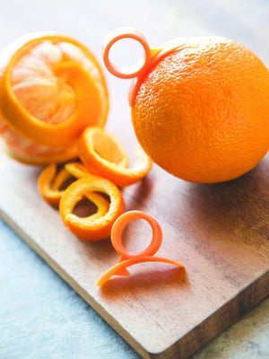 Chef Craft 2pc Plastic Orange Peeler Tool Set - Easily Peel Oranges and Grapefruit